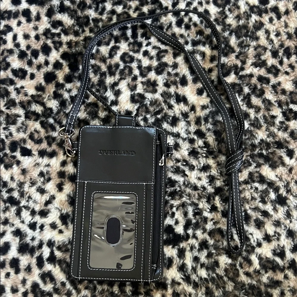 Overland Black Leather Phone Holster with Clip